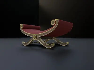 Window Seat Low-poly 3D model
