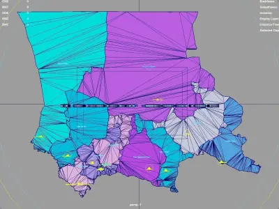 Jambyl Region  Kazakhstan map region geography political 3D model