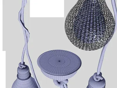 SUSPENSION BEE Loft Lamp Low-poly 3D model