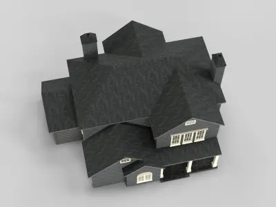 British House Design 17T1  Low-poly 3D model