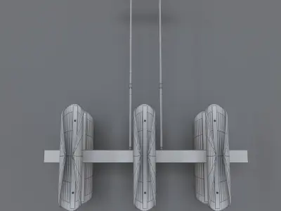 Acrylic Transformable Pendant Light 3D model
