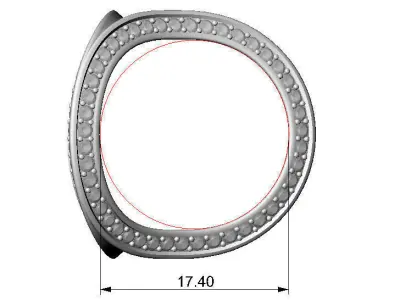 Three rings 3D print model
