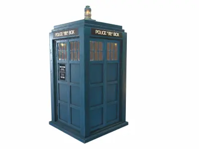 TARDIS Doctor Who Low-poly textured Low-poly 3D model