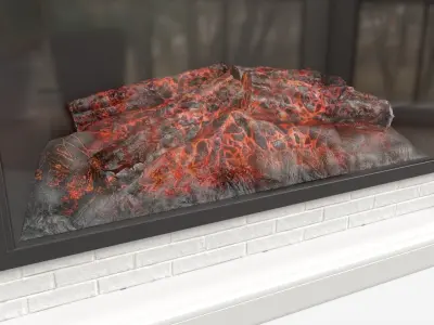 Grand Electric Fireplace Deland 3D model