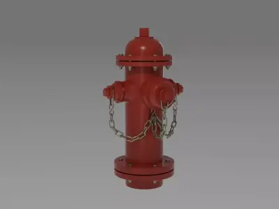 Fire Hydrant 26 - Classic Fire Hydrant Low-poly 3D model