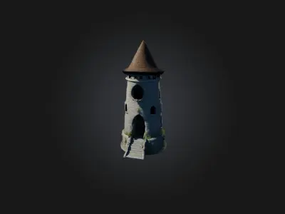 Wizard Tower Low-poly 3D model purchase
