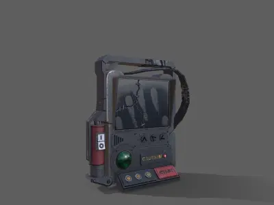 Communicators device with light Low-poly 3D model
