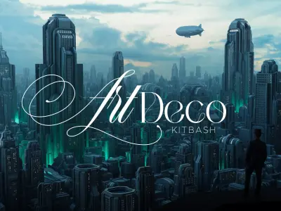 Art Deco - City  Kitbash 3D model