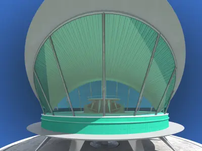 Futuristic Architecture Skyscraper 01 3D model