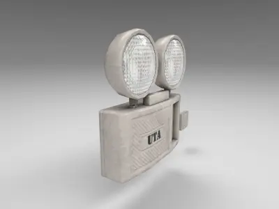 Emergency Lamp on and off Free low-poly 3D model
