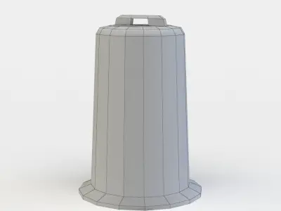 Road barrel Low-poly 3D model