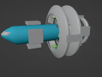 The concept of the spaceship of the future 3D model