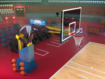 Basketball Arena Stadium Interior - Modular Environment  3D model