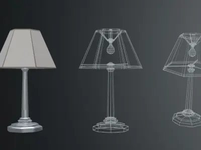 modern office lamp Low-poly 3D model