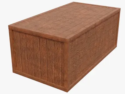 Crate wooden box 3D model