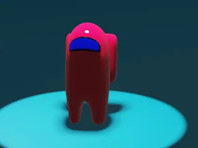 Amongus character Low-poly 3D model