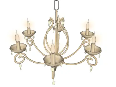chandelier 15 3D model purchase