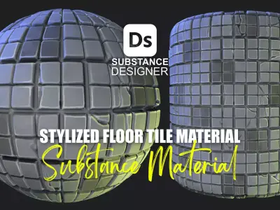 Stylized Floor Tiles Material 05 Texture