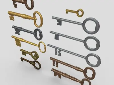 Key Pack Low-poly 3D model