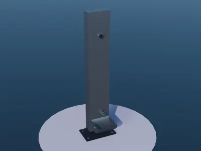 Street Canine Fountain Prop 3D model