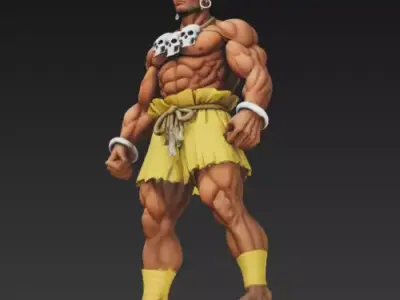 Dhalsim from Street Fighter 3D print model