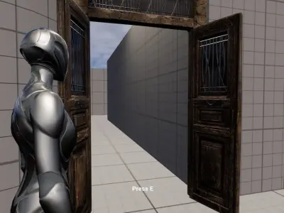 Old Door Low-poly 3D model purchase