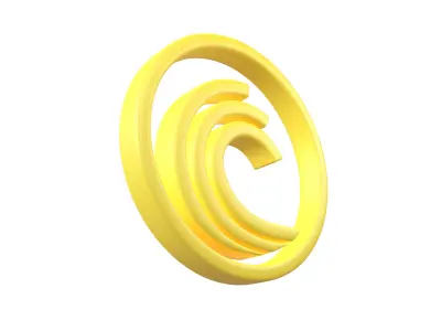 BitTorrent Coin v1 002 Low-poly 3D model
