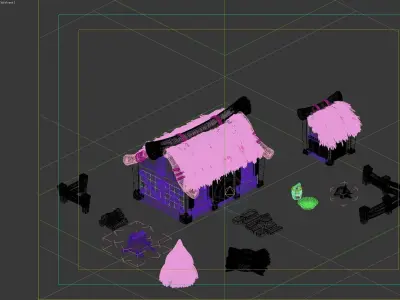 thatched Cottage 3D model