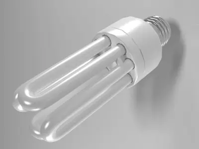 Fluorescent light bulb 3D model buy
