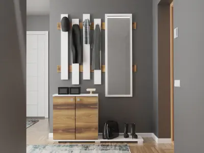 HALLWAY INTERIOR DESIGN 3D Model Low-poly 3D model