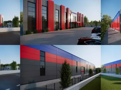 Sketchup ENSCAPE MODEL Low-poly 3D model