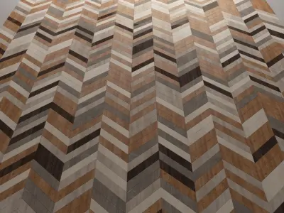 wood floor 4 types 3D model