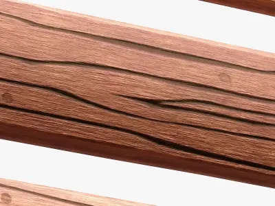 Wood Planks Low-poly 3D model