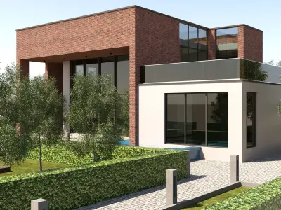Model Villa 01 Low-poly 3D model