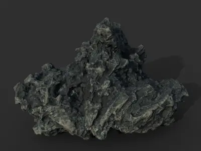 Low poly Lava Rock Photogrammetry 220723 - Ultra HD 16K Textures Low-poly 3D model