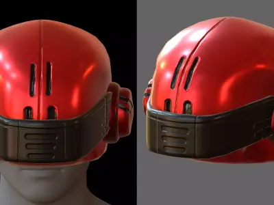 Gas mask helmet 3d model scifi Low-poly  Low-poly 3D model 317