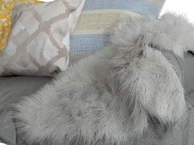 Decorative Soft Corner For The Windowsill 3D model