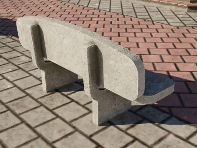 Town Square Plaza Low-poly 3D model