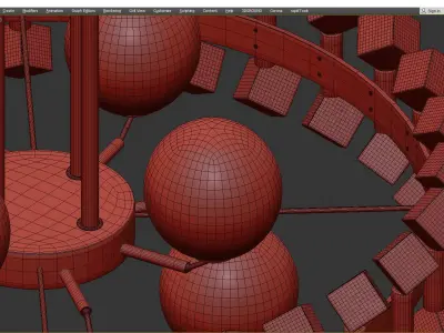 Beauty blin chandelier Low-poly 3D model