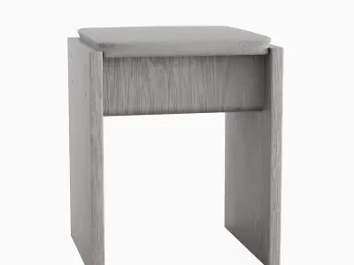 Wooden Stool 01 3D model