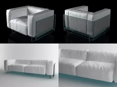 Crystal sofa moduls 3D model