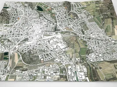 Cityscape Hildesheim Germany 3D model