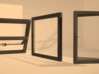 Windows modern 3 types 3D model
