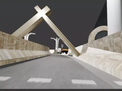 Speed Road Low-poly 3D model