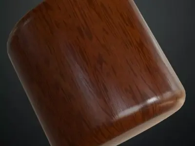 Dark Mahogany Veneer Grain PBR Seamless Texture