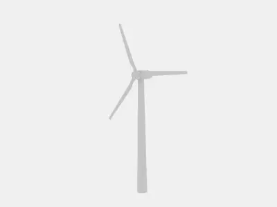  Wind 450KW Turbine  Low-poly 3D model