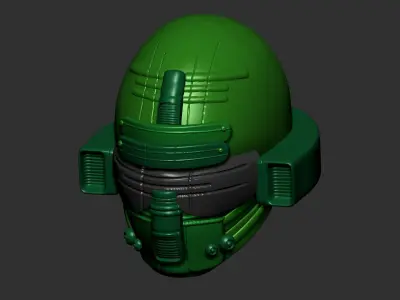 helmet high poly sculpt 3d printable ver 7 3D model 3D model 204