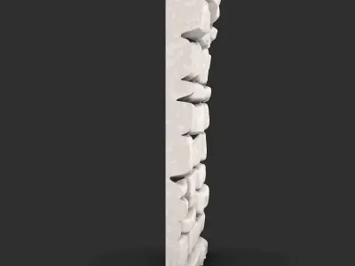 Stone Wall Fence Segment 3D print model purchase