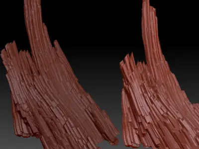 Fortress of solitude cliff  Low-poly 3D model