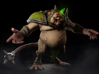 Fat Skaven Rat 3D model